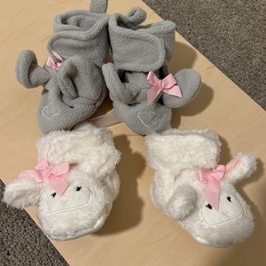 Baby Booties 🐑 lamb and elephant 🐘 size 6-12 month